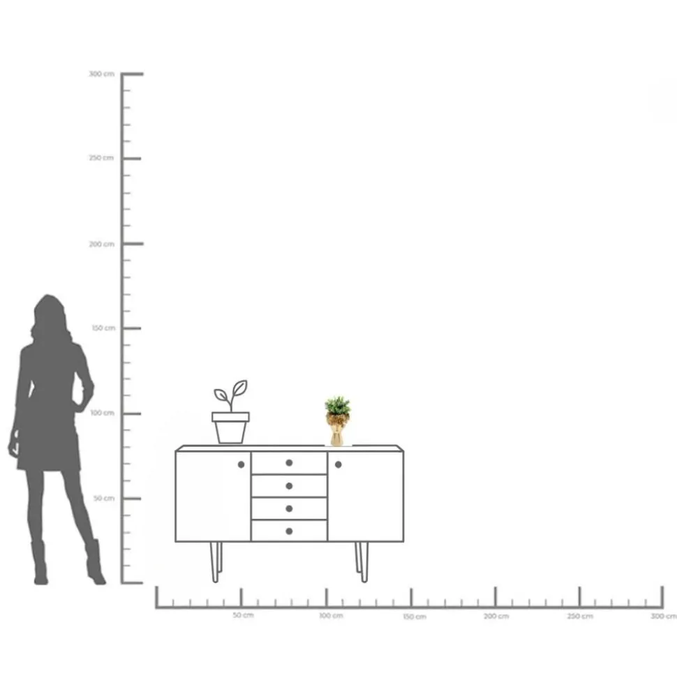 KARE Flowercrown decoratieve vaas, hoogte 30 cm, Ø 20 cm, goudkleurig