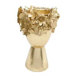 KARE Flowercrown decoratieve vaas, hoogte 30 cm, Ø 20 cm, goudkleurig