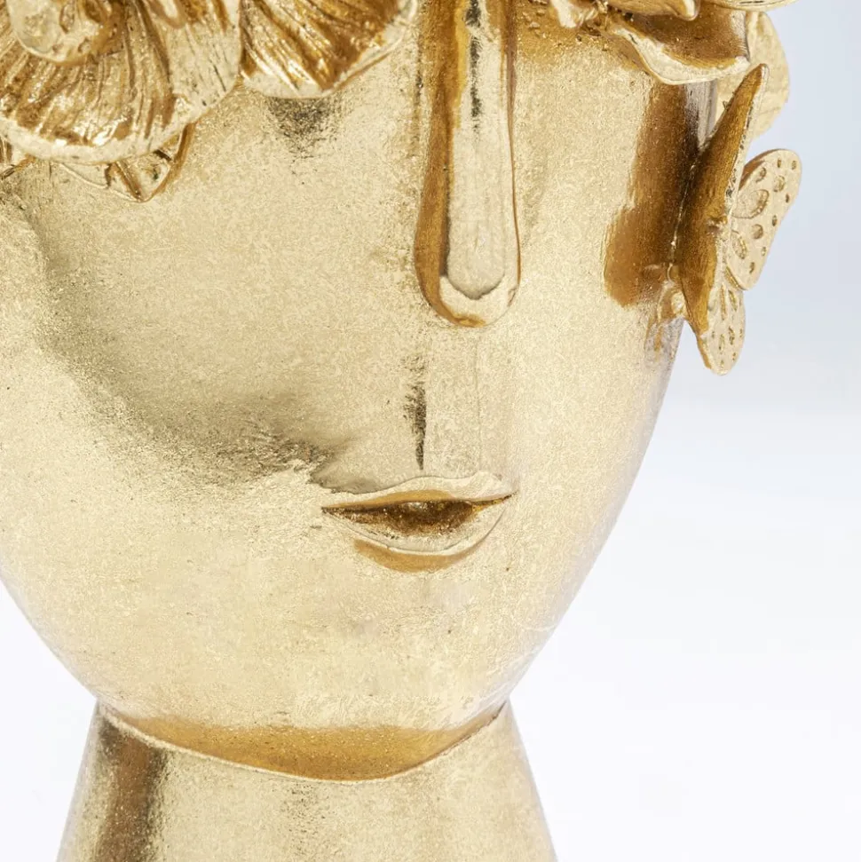 KARE Flowercrown decoratieve vaas, hoogte 30 cm, Ø 20 cm, goudkleurig