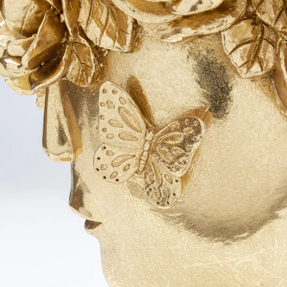 KARE Flowercrown decoratieve vaas, hoogte 30 cm, Ø 20 cm, goudkleurig