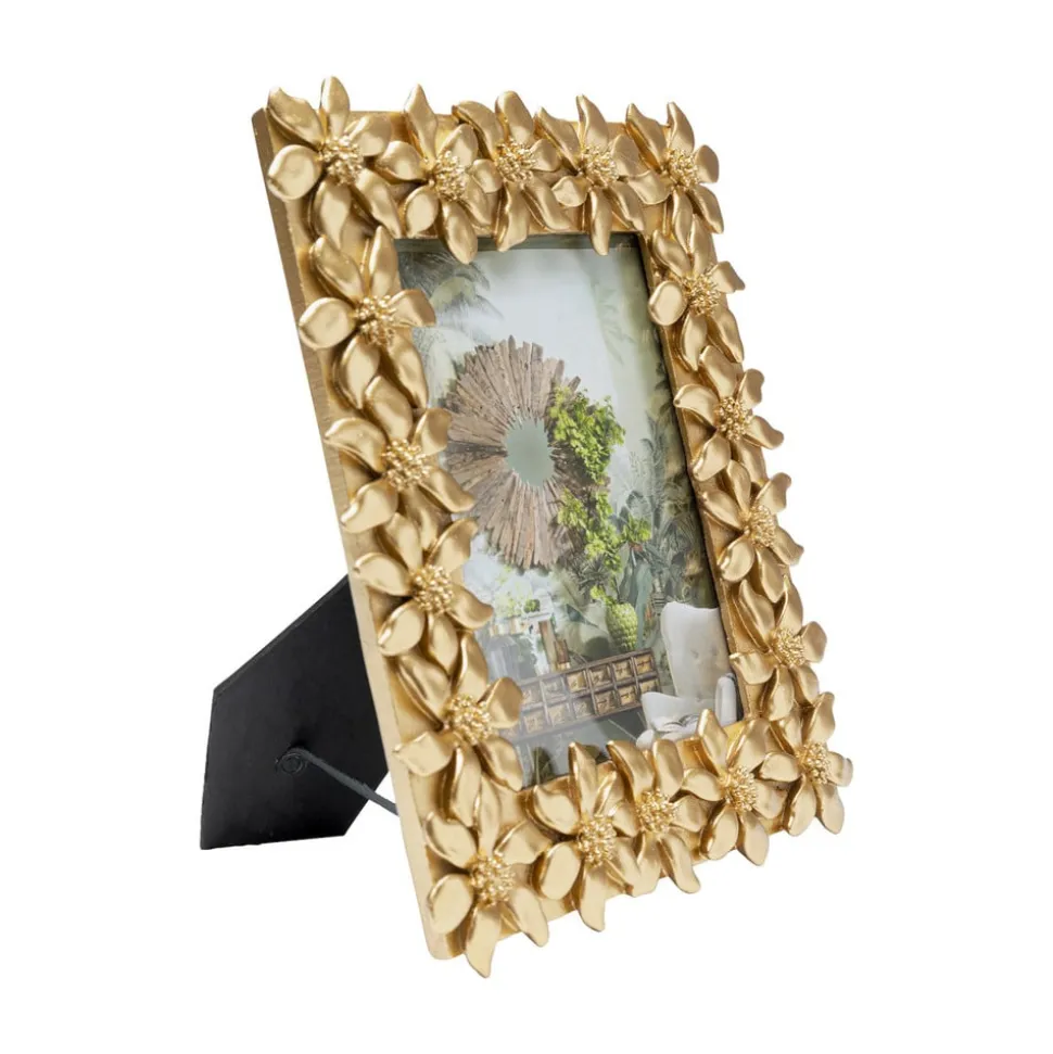 KARE fotolijst Bloem, 13 x 18 cm, polyresin, goudkleurig