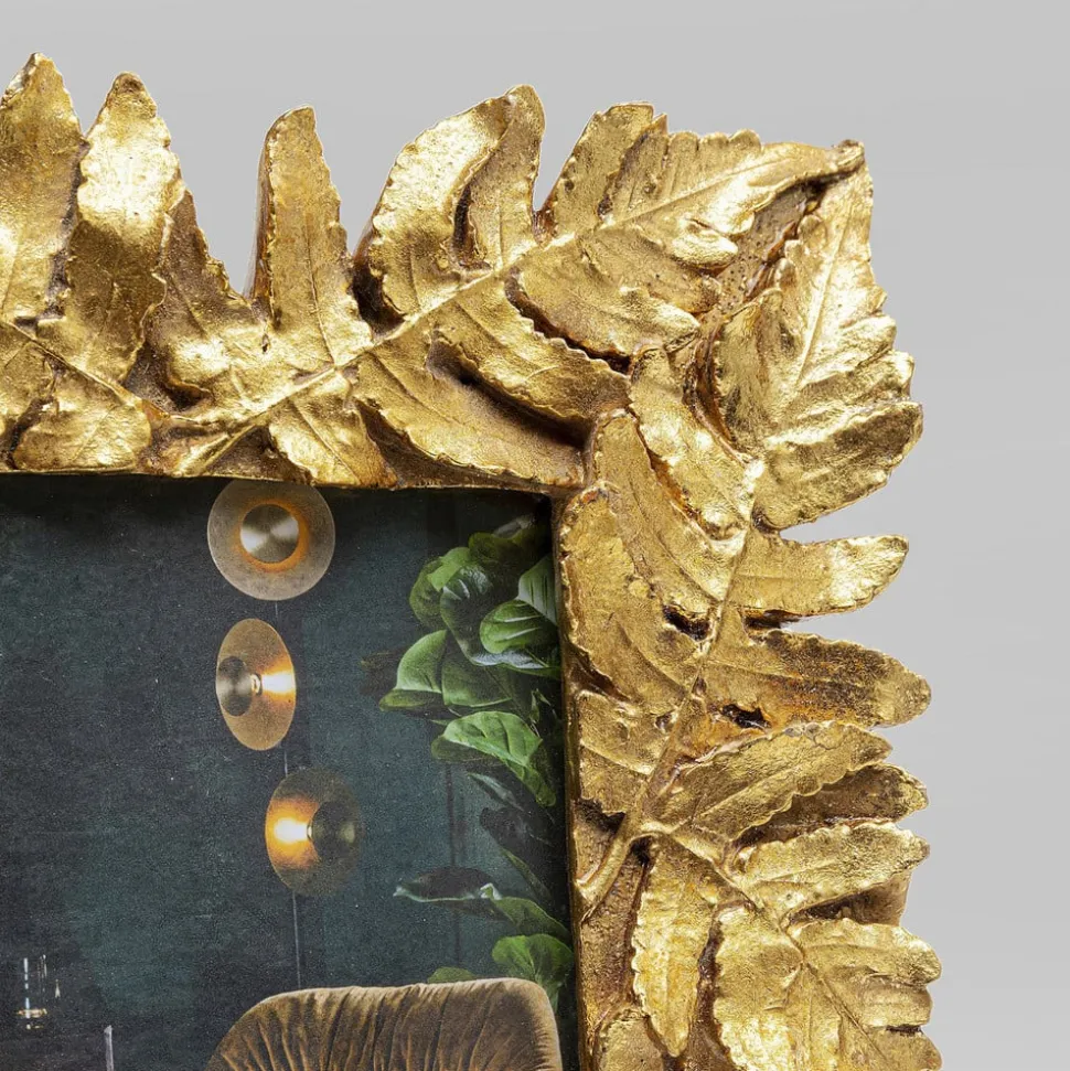 KARE fotolijst Gold Leaves, 10 x 15 cm, goudkleurig