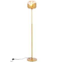 Kare Gouden Beker Bal vloerlamp goud