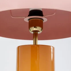 Kare Josy tafellamp, roze/oranje, staal, hoogte 51 cm