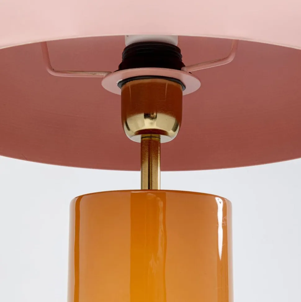 Kare Josy tafellamp, roze/oranje, staal, hoogte 51 cm