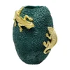 KARE Kameleon Jack Fruitvaas, groen/goud, polyresin
