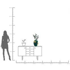 KARE Kameleon Jack Fruitvaas, groen/goud, polyresin