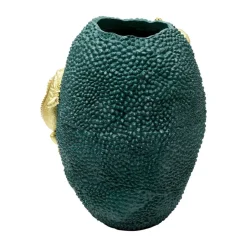 KARE Kameleon Jack Fruitvaas, groen/goud, polyresin