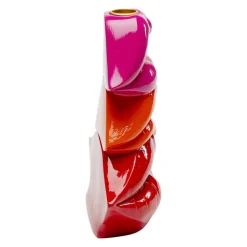 KARE Kandelaar Lips, hoogte 20 cm, polyresin, rood