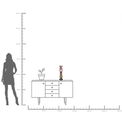 KARE Kandelaar Marvelous Duo, hoogte 49 cm, glas paars/grijs