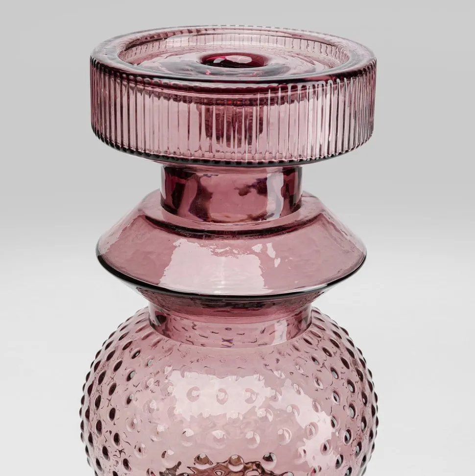 KARE Kandelaar Marvelous Duo, hoogte 49 cm, glas paars/grijs