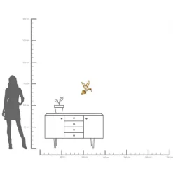 KARE Kolibrie Spiegel wandobject, polyresin, glas, goud