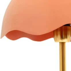 KARE Lia tafellamp, roze, staal/marmer, hoogte 50 cm