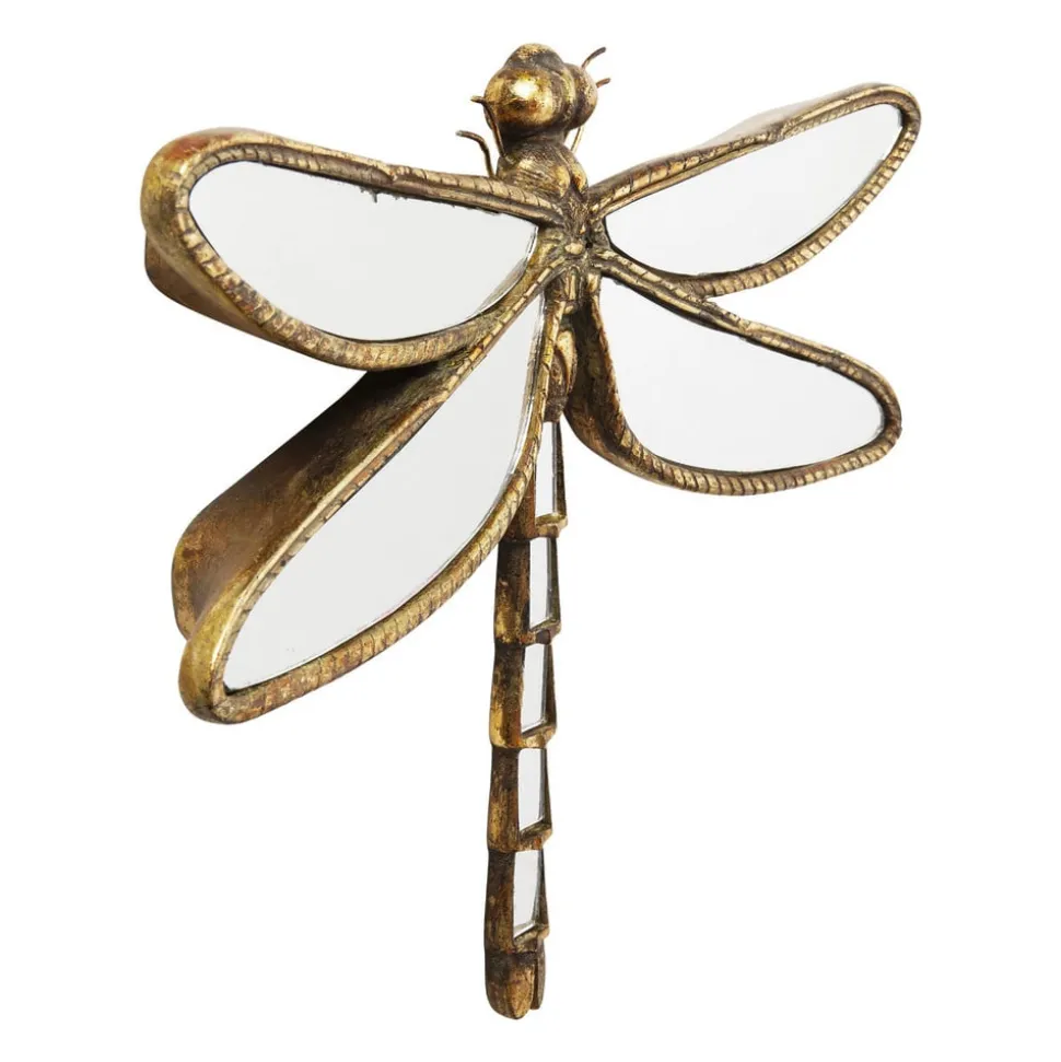 KARE Libelle Spiegel wandobject, polyresin, glas, goud