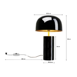 KARE Loungy tafellamp, zwart