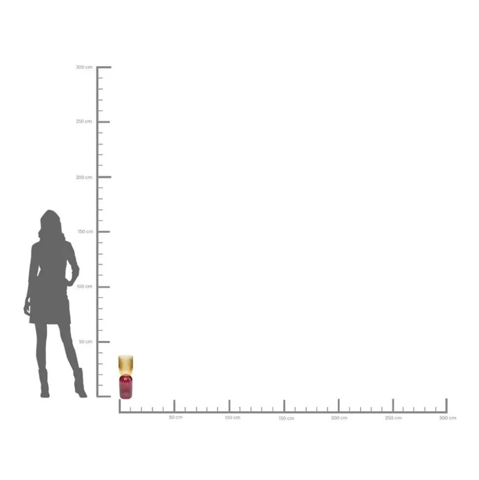 KARE Marvelous Duo vaas, hoogte 38cm, glas, geel, paars