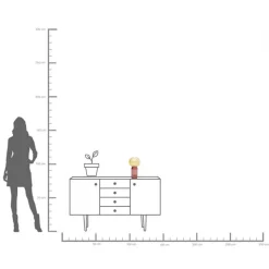 KARE Marvelous Duo vaas, hoogte 31cm, glas, geel, paars