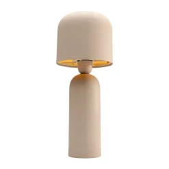 KARE Maya tafellamp, beige, staal, hoogte 39 cm