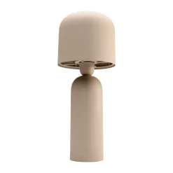 KARE Maya tafellamp, beige, staal, hoogte 39 cm