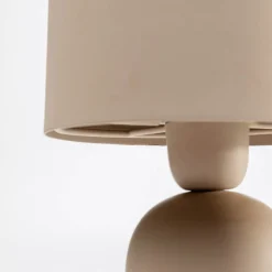 KARE Maya tafellamp, beige, staal, hoogte 39 cm