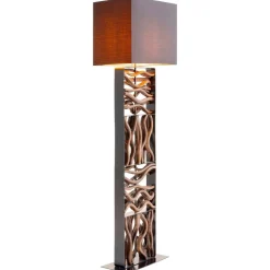 Kare Nature Wave vloerlamp met hout
