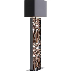 Kare Nature Wave vloerlamp met hout
