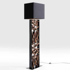 Kare Nature Wave vloerlamp met hout