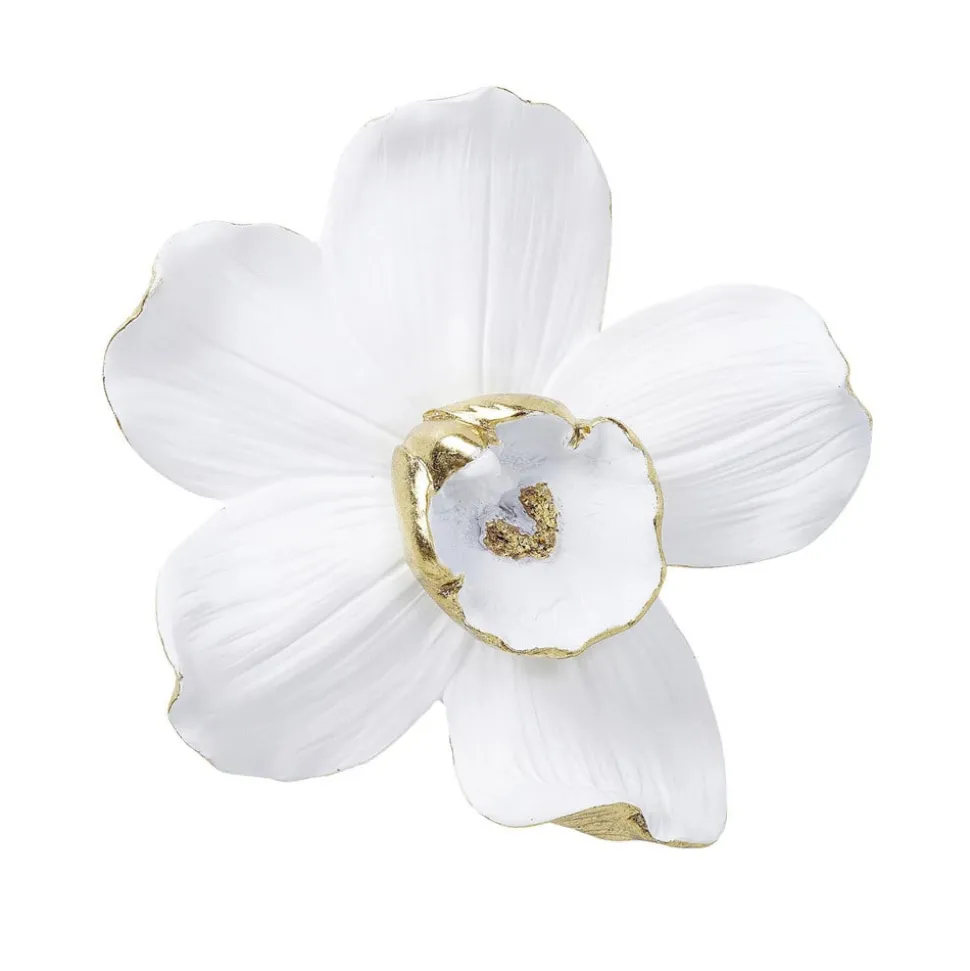 KARE Orchidee wandobject, polyresin, 24 x 25 cm, wit