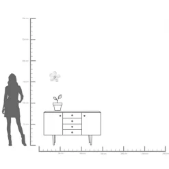 KARE Orchidee wandobject, polyresin, 24 x 25 cm, wit