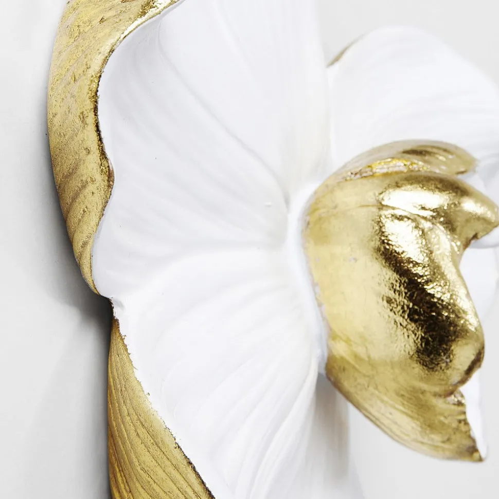 KARE Orchidee wandobject, polyresin, 24 x 25 cm, wit