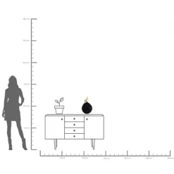 KARE Papegaai decoratieve doos, hoogte 40 cm, polyresin, zwart, goud