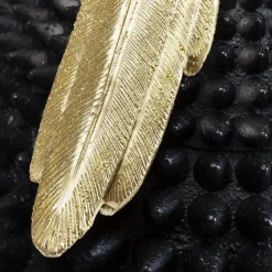 KARE Papegaai decoratieve doos, hoogte 40 cm, polyresin, zwart, goud