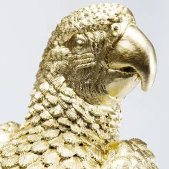 KARE Papegaai decoratieve doos, hoogte 40 cm, polyresin, zwart, goud