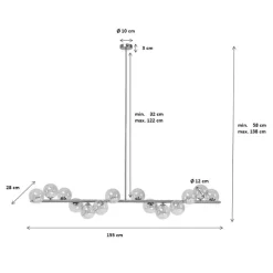 Kare Scala Balls hanglamp, zilver