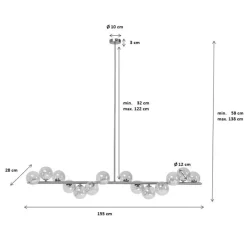 Kare Scala Balls hanglamp, goud