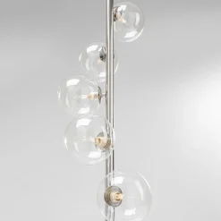 Kare Scala Balls vloerlamp, 6-lamps, zilver