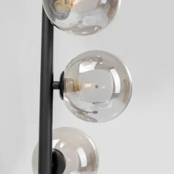 Kare Scala Balls vloerlamp, 6-lamps, marmeren voet, grijs