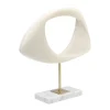 KARE Soft Shape decoratief object, brede vorm, wit, gegoten steen