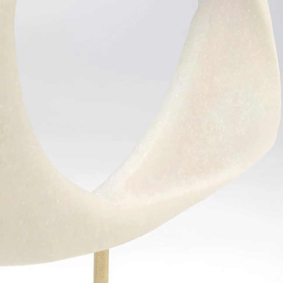 KARE Soft Shape decoratief object, brede vorm, wit, gegoten steen