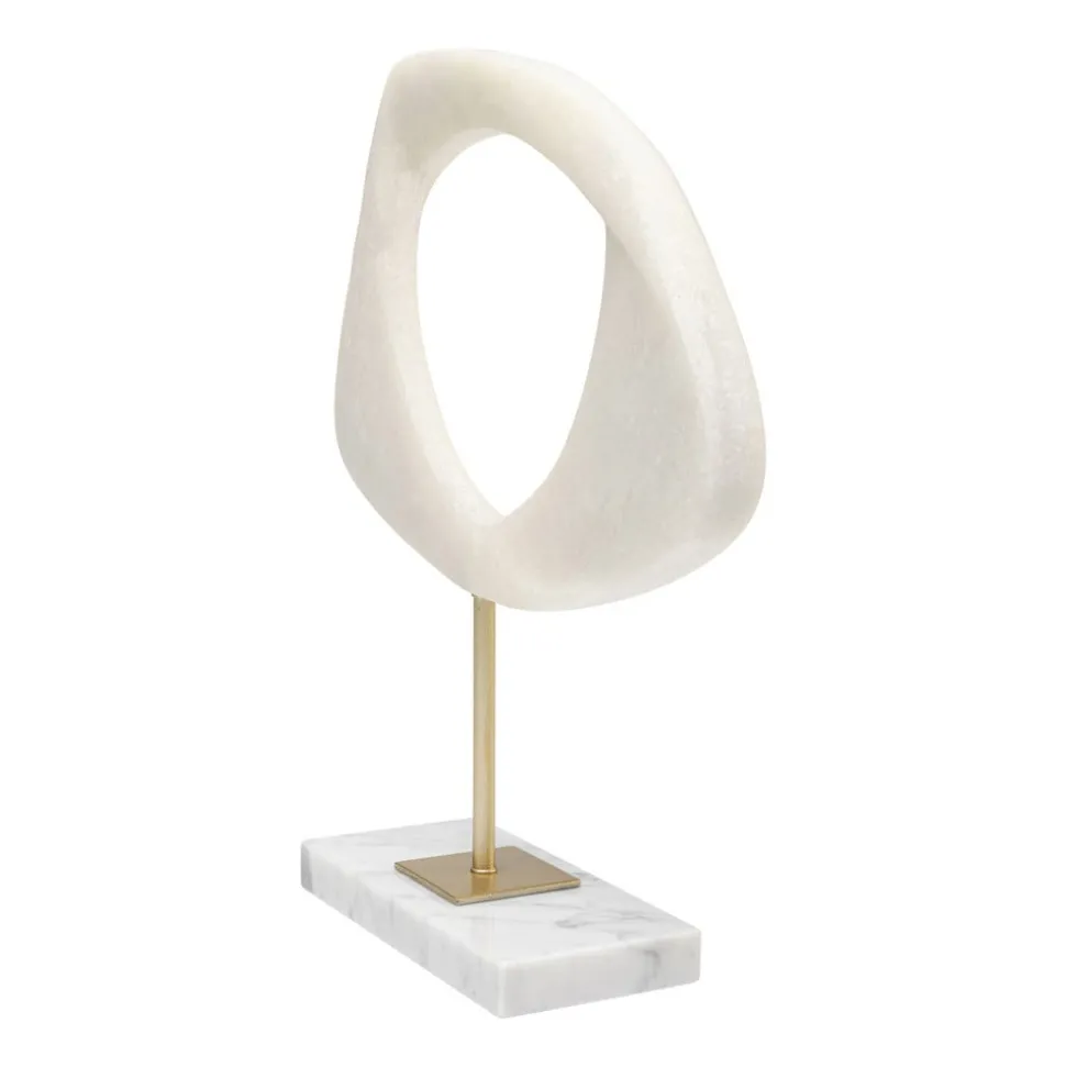 KARE Soft Shape decoratief object, brede vorm, wit, gegoten steen