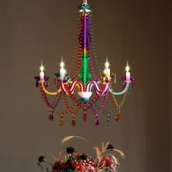 Kare Starlight Regenboog 6-lamps kroonluchter