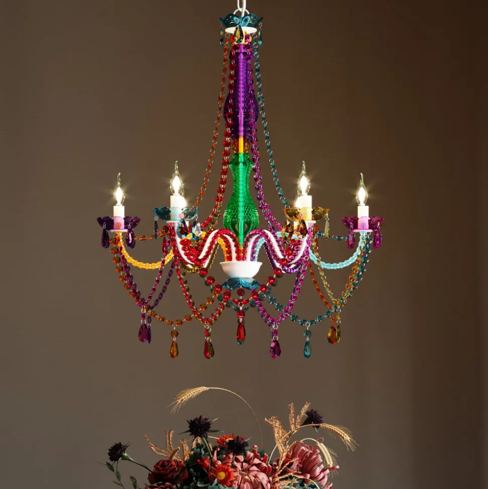 Kare Starlight Regenboog 6-lamps kroonluchter