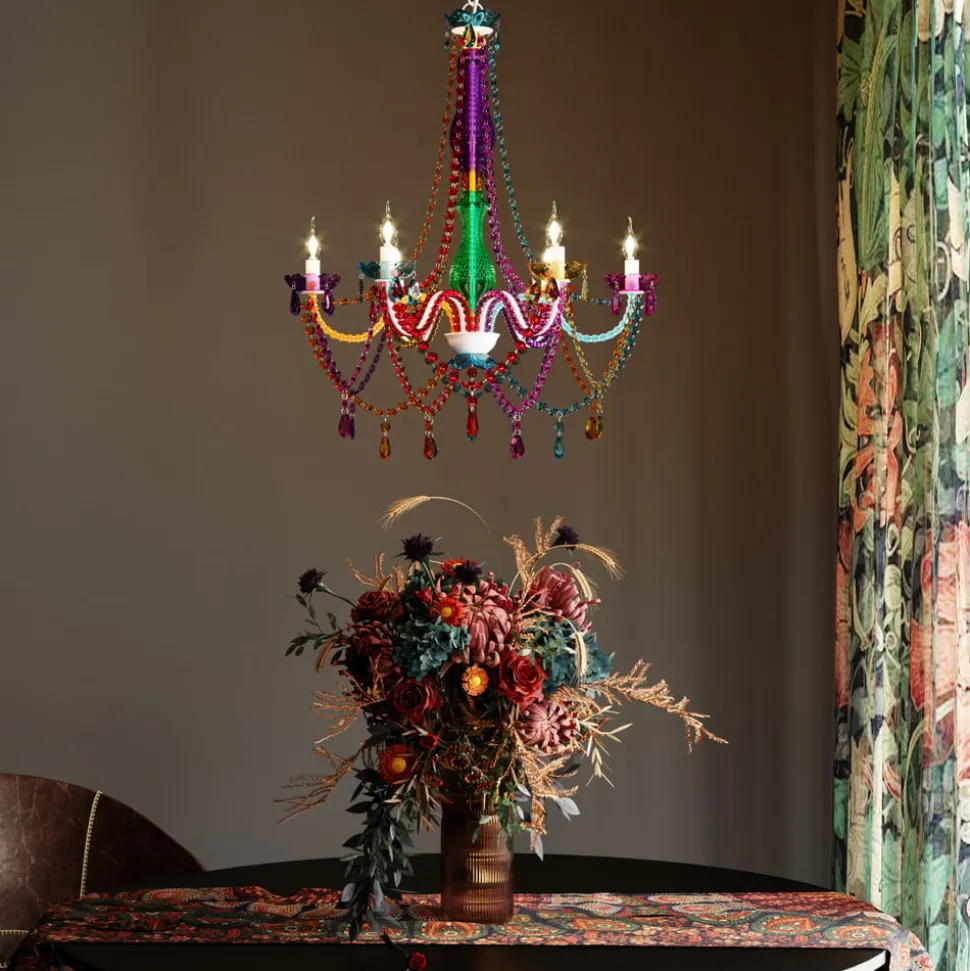 Kare Starlight Regenboog 6-lamps kroonluchter