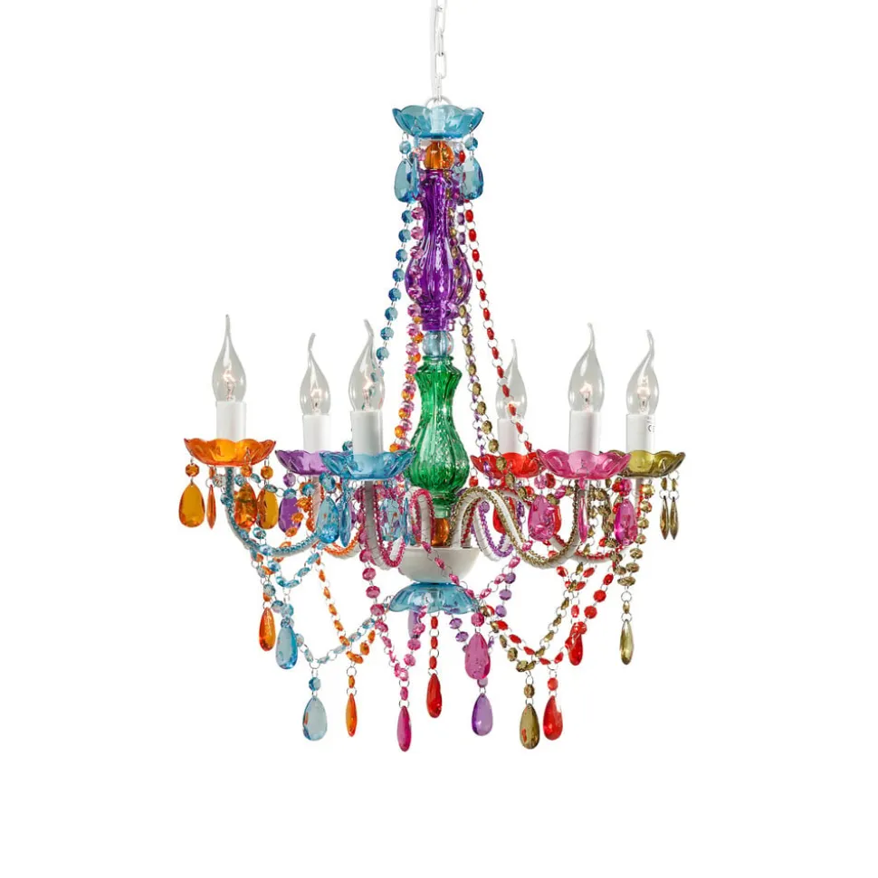 Kare Starlight Regenboog 6-lamps kroonluchter
