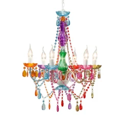Kare Starlight Regenboog 6-lamps kroonluchter