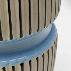 KARE Vaas Calabria, blauw/beige, porselein, handgemaakt