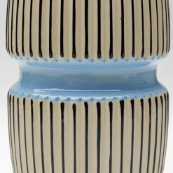 KARE Vaas Calabria, blauw/beige, porselein, handgemaakt