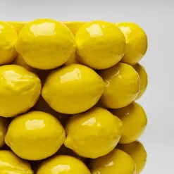 KARE Vaas Citroensap, hoogte 43 cm, Ø 26 cm, porselein, geel