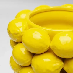 KARE Vaas Citroensap, hoogte 43 cm, Ø 26 cm, porselein, geel