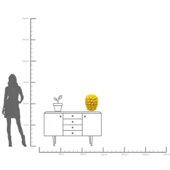 KARE Vaas Citroensap, hoogte 40 cm, Ø 31 cm, porselein, geel